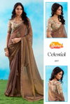 Celestial By Stavan Fancy Fabric With Embroidery Work Saree Wholesale In India